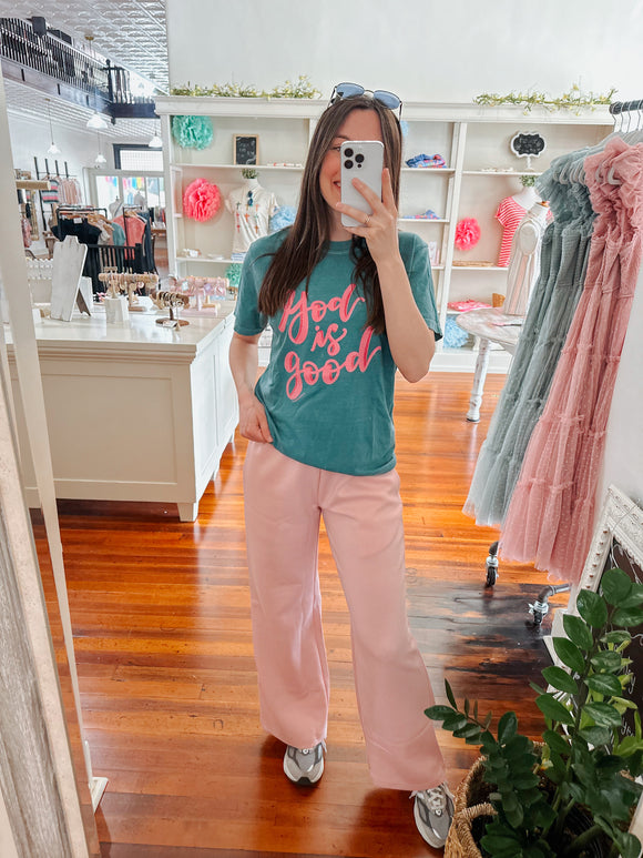 Carmen Casual Pull On Pants - Blush-PANTS-Carolyn Jane's Jewelry
