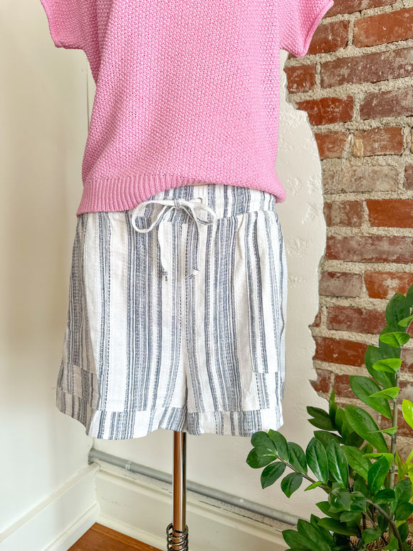 Casual Comfy Striped Shorts-shorts-Carolyn Jane's Jewelry