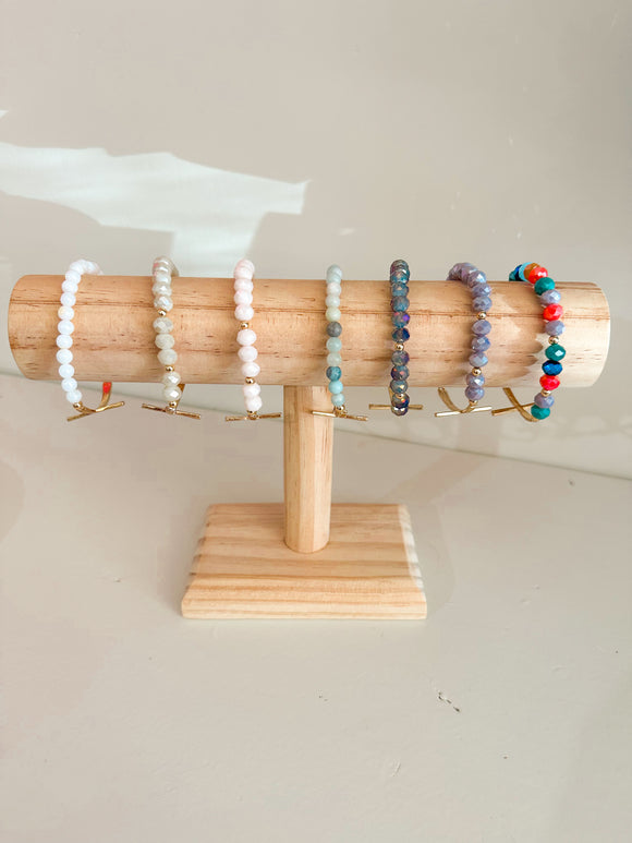 Cross Charm Beaded Bracelets-Carolyn Jane's Jewelry