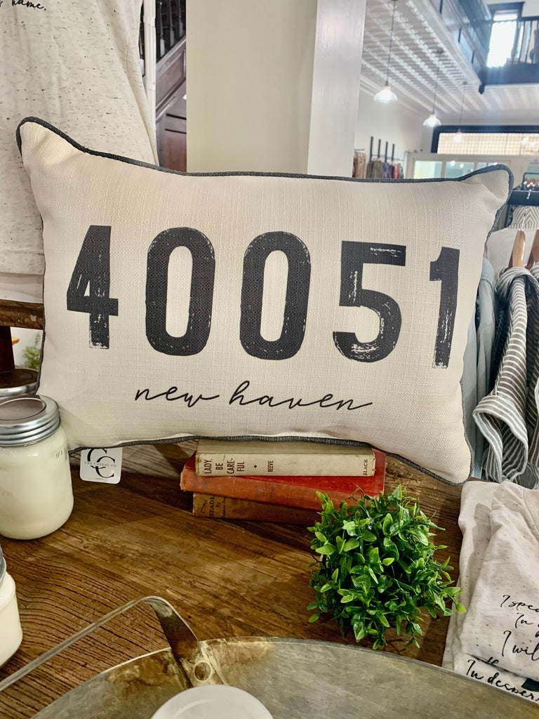 Custom Hometown Zip Code Pillows-Carolyn Jane's Jewelry