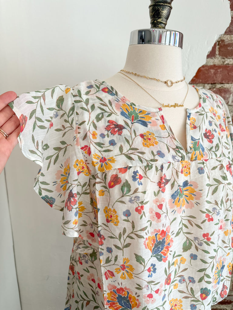 Grace Floral Blouse-Carolyn Jane's Jewelry