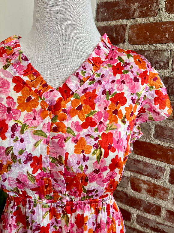 Hailey Spring Florla Summer Dress - Mulit Poppy-Dress-Carolyn Jane's Jewelry