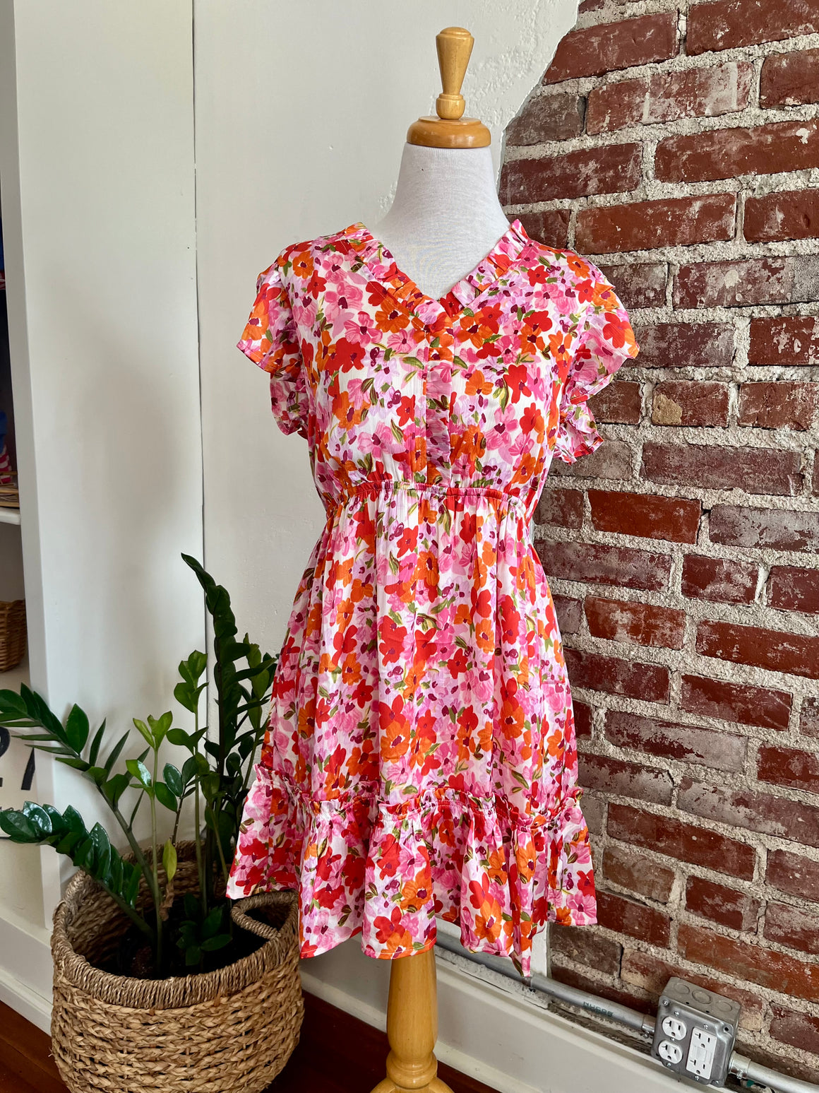 Hailey Spring Florla Summer Dress - Mulit Poppy-Dress-Carolyn Jane's Jewelry