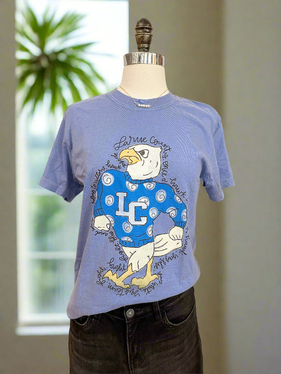 Hawk Fight Song T-Shirt - Washed Denim-T-Shirt-Carolyn Jane's Jewelry