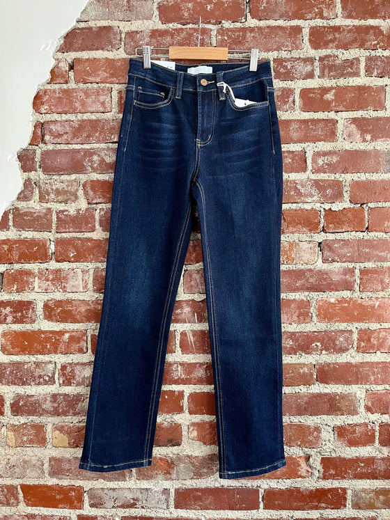Jeanne High Rise Stretch Slim Straight Dark-Carolyn Jane's Jewelry