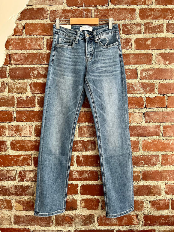 Lovervet Mid Rise Straight Jean Med Wash-Jean-Carolyn Jane's Jewelry
