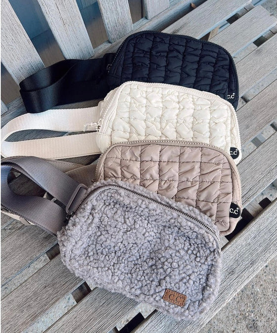 On the Go Puff Quilted Belt Sling Bag-sling bag-Carolyn Jane's Jewelry