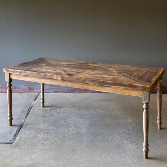 Reclaimed Wood Farmhouse Dining Table-Carolyn Jane's Jewelry