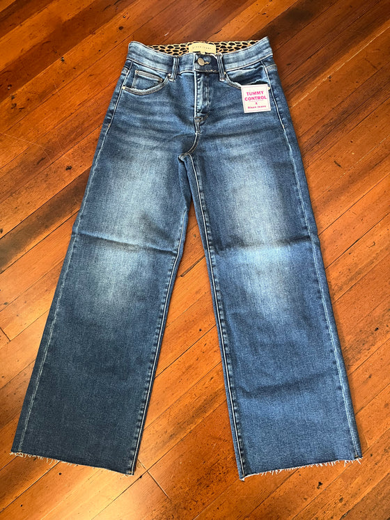 Risen Tara Tummy Control Mid Rise Crop Jean-Jeans-Carolyn Jane's Jewelry