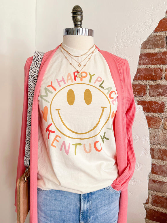 Smiley Face Happy Place KY T-shirt-T-Shirt-Carolyn Jane's Jewelry