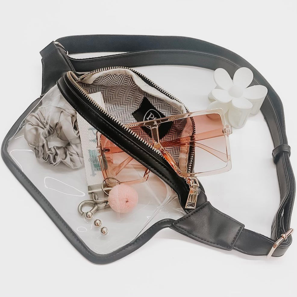 The Carly Clear Bum Sling Bag-Crossbody-Carolyn Jane's Jewelry