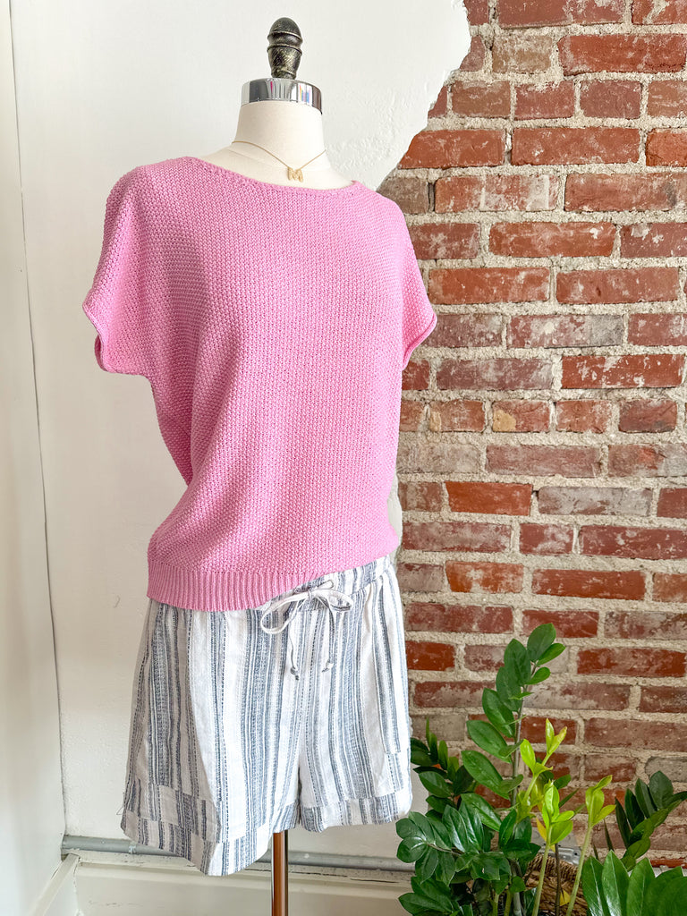 The Margot Spring Knit Top in Pink-Carolyn Jane's Jewelry