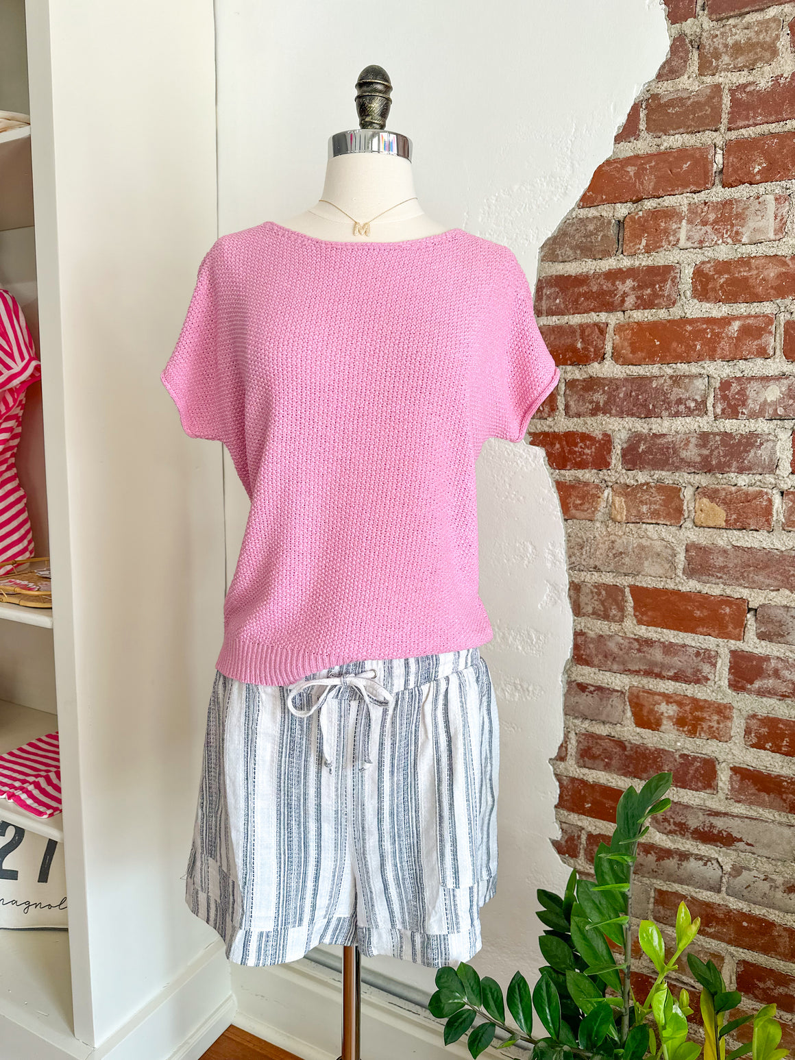 The Margot Spring Knit Top in Pink-Carolyn Jane's Jewelry