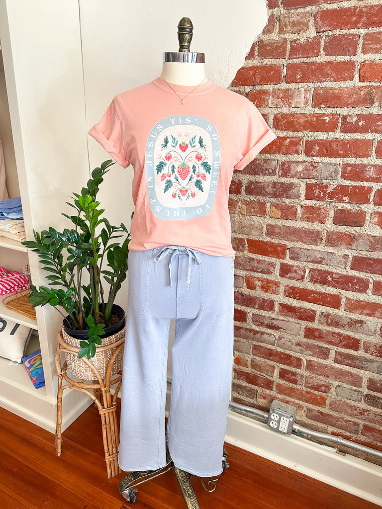 Tis So Sweet To Trust In Jesus-t-shirt-Carolyn Jane's Jewelry