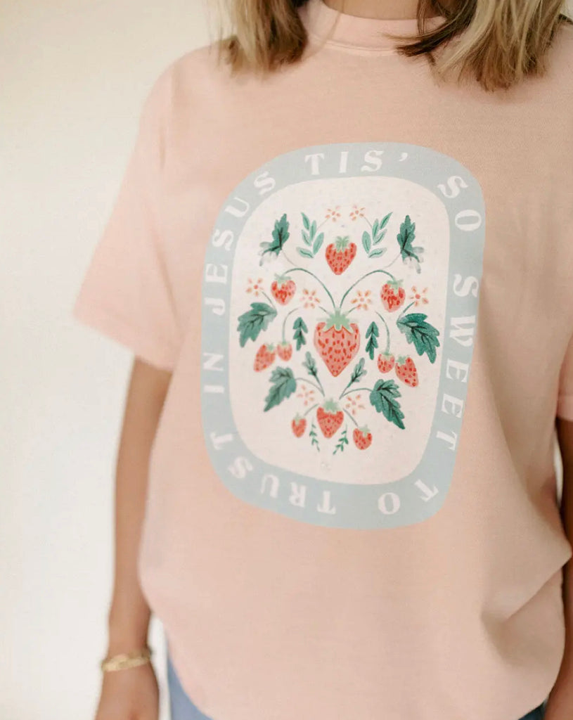 Tis So Sweet To Trust In Jesus-t-shirt-Carolyn Jane's Jewelry