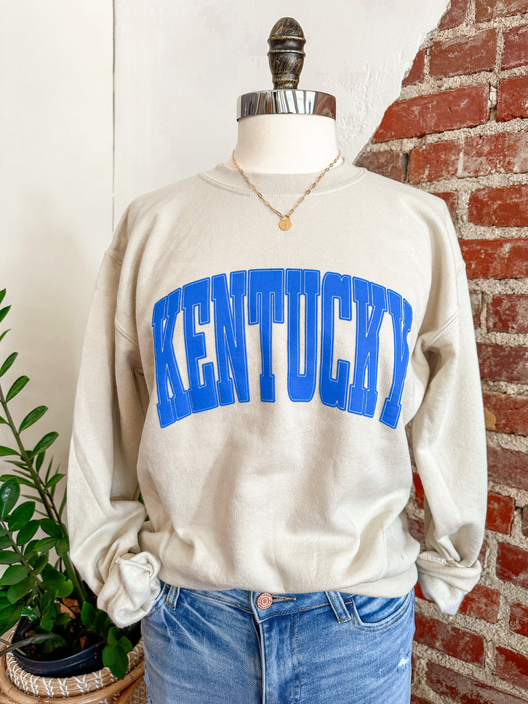 Vintage Varsity Kentucky Sweatshirt - Stone-Carolyn Jane's Jewelry