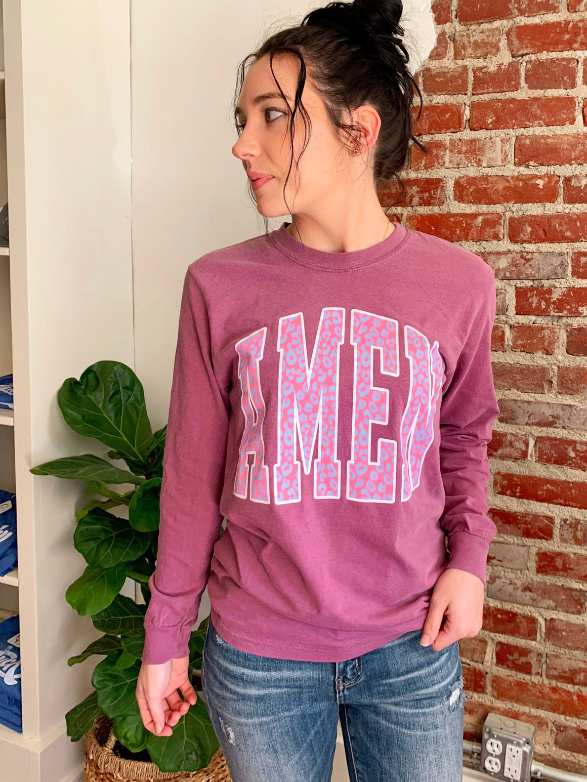 Amen Berry Long Sleeve Tee-T-Shirt-Carolyn Jane's Jewelry