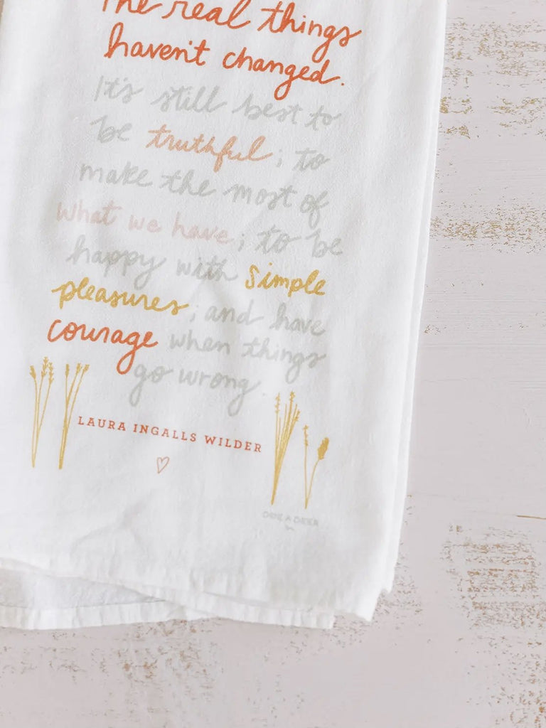 The Real Things Tea Towel-tea towel-Carolyn Jane's Jewelry