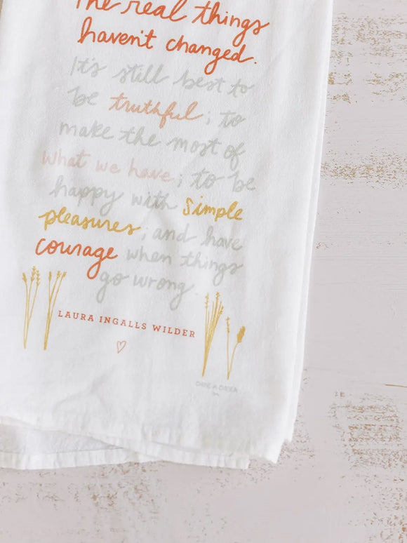 The Real Things Tea Towel-tea towel-Carolyn Jane's Jewelry
